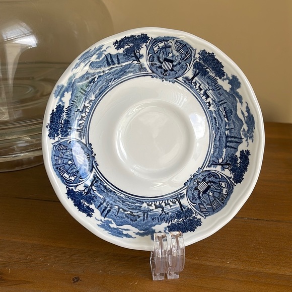 J&G MEAKIN | Vtg “America Hurrah” English Ironstone Hand Engraved Saucer Plate - Picture 3 of 9
